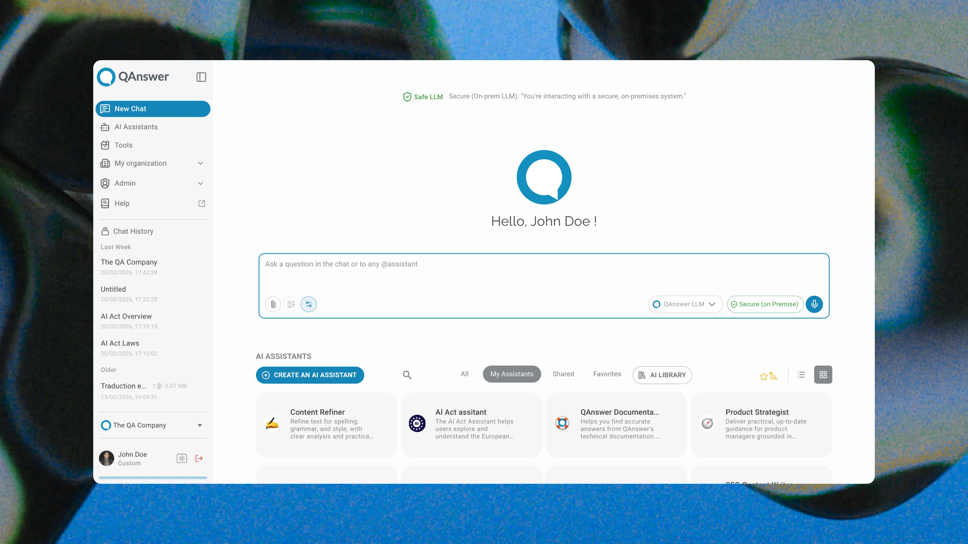 QAnswer sales assistant answering product and competitive questions