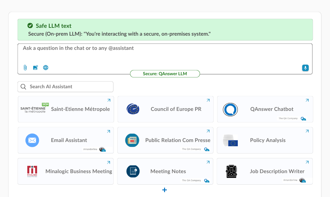 QAnswer AI Agent gallery and configuration